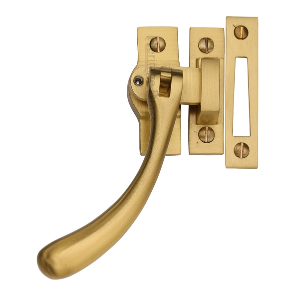 V1008L MP/HP-SB  Satin Brass  Heritage Brass Locking Bulb End Casement Fastener